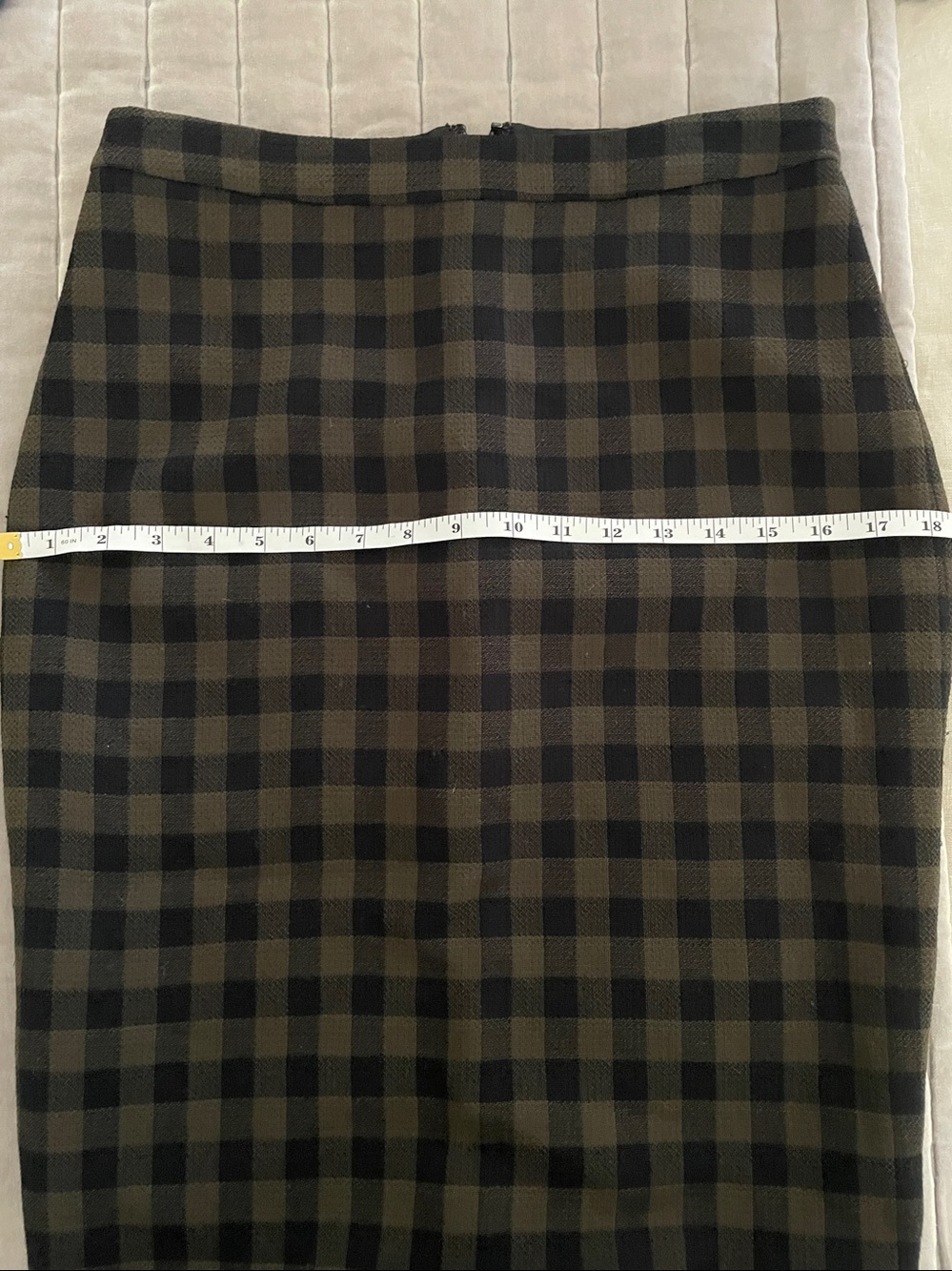 A.L.C Thea plaid pencil skirt midi Italian wool US 6 lined business realtor sexy - Picture 7 of 10